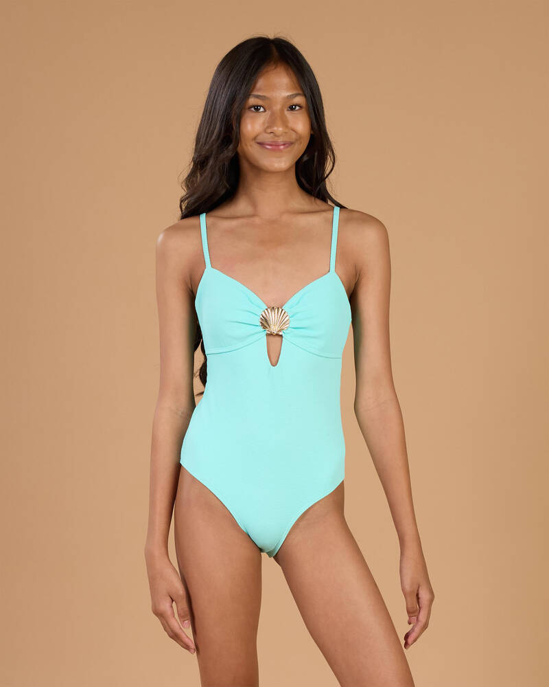 Topanga Girls' Shell One Piece Swimsuit for Womens