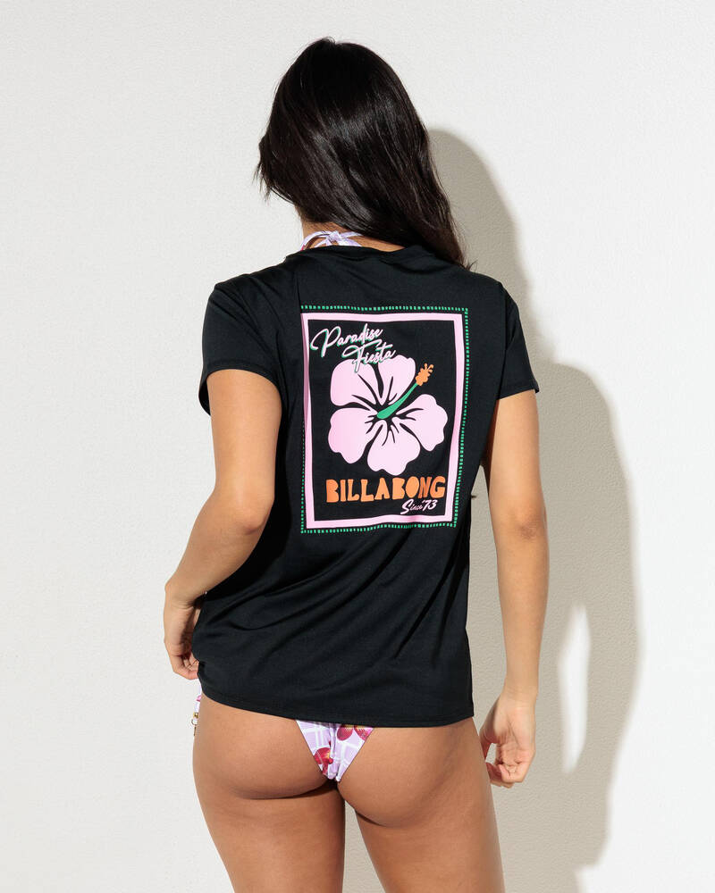 Billabong Fiesta Surf Tee Cap Sleeve Rash Vest for Womens
