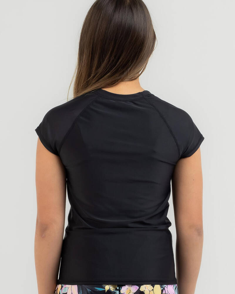 Billabong Girls' Dancer Cap Sleeve Rash Vest for Womens