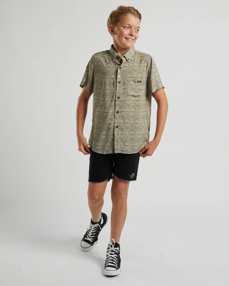 Skylark Boys' Script Short Sleeve Shirt for Mens