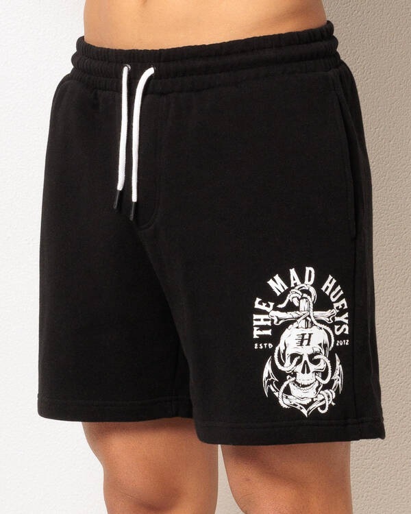 The Mad Hueys Rope Skull Anchor Track Shorts for Mens