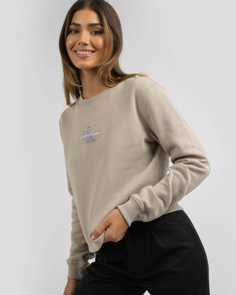 Calvin Klein Monogram Logo Sweatshirt for Womens