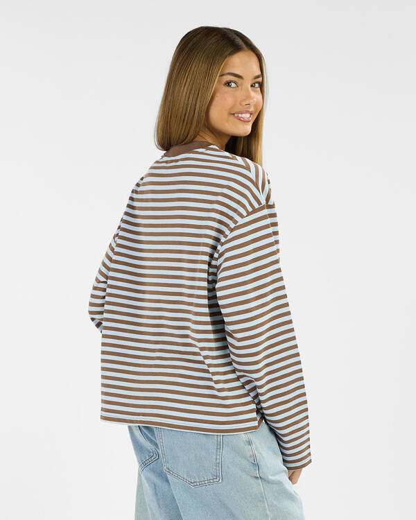 Mooloola Girls' Janet Striped Long Sleeve Top for Womens