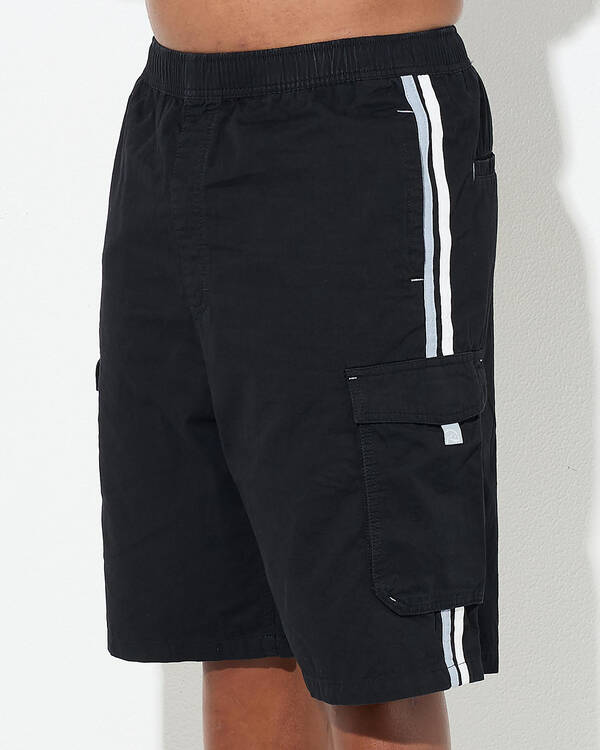 Rusty 8-Ball Elastic Cargo Shorts for Mens
