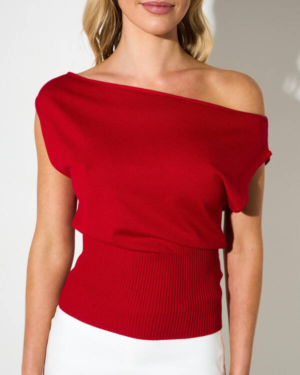 Mooloola Sam Off Shoulder Knit Top for Womens