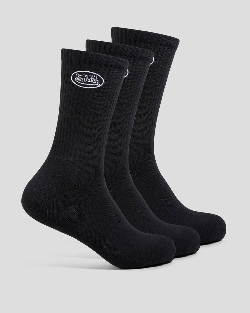 Von Dutch Oval Crew Sock 3 Pack for Mens