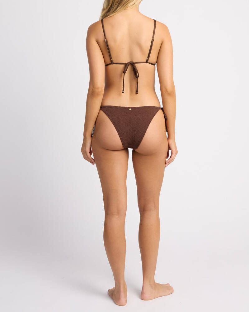 Rusty Sandalwood Midi Side Tie Bikini Bottom for Womens