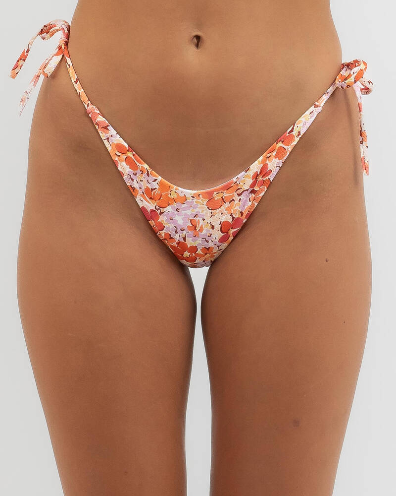 Rhythm Rosa Floral Tie Side High Cut Bikini Bottom for Womens