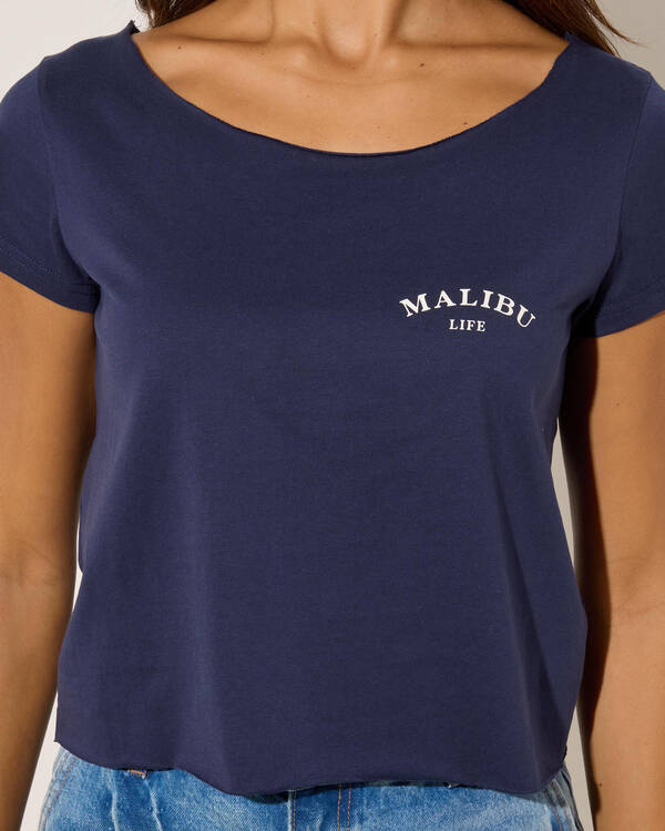 Malibu Life Lena Off Shoulder T-Shirt for Womens