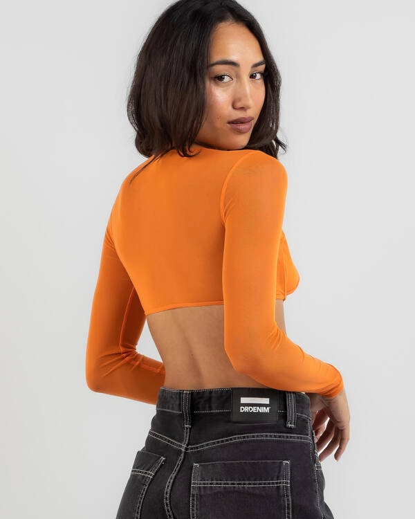 Ava And Ever Immy Long Sleeve Ultra Crop Top for Womens