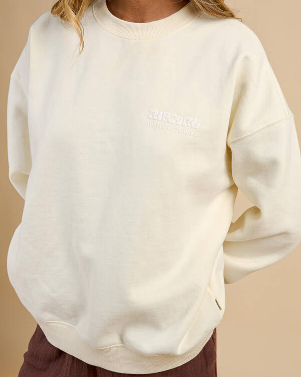 Rip Curl Surf Puff Heritage Crewneck Sweatshirt for Womens