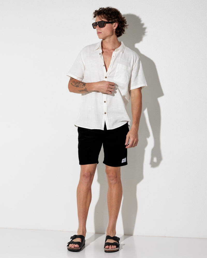 Skylark Shale Elastic Waist Shorts for Mens