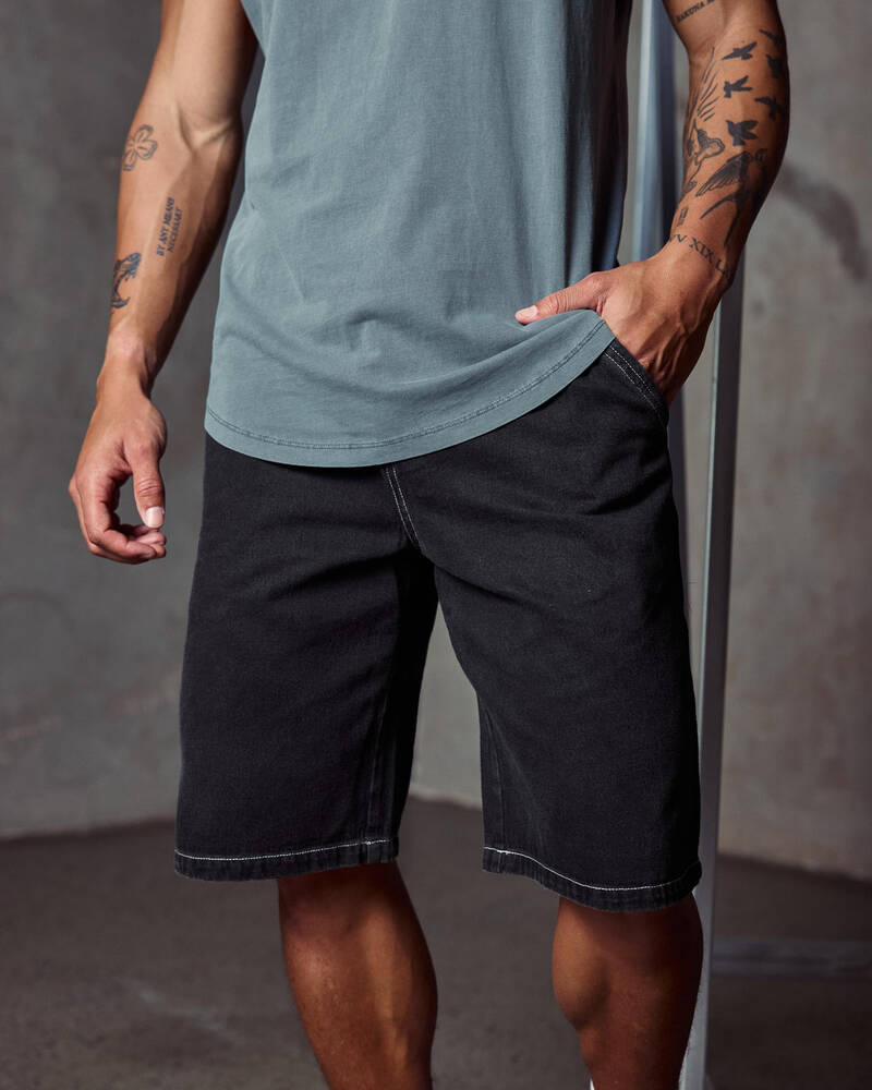 Lucid League Denim Walk Shorts for Mens