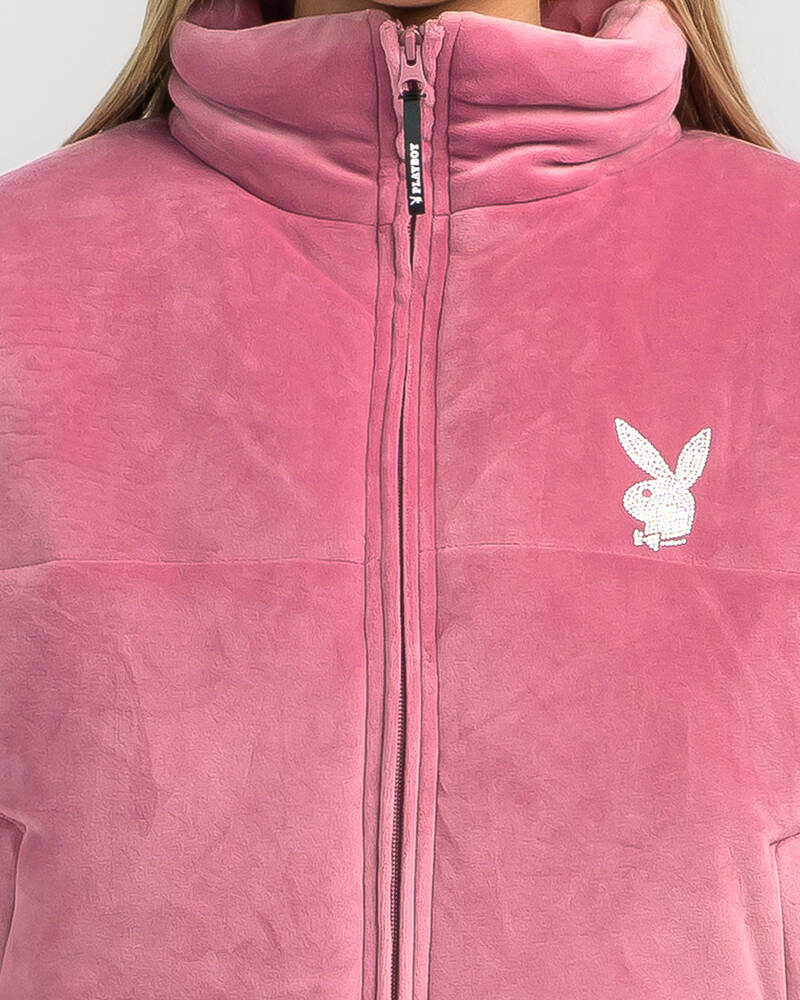 Playboy Bunny O Diamante Puffer Jacket for Womens