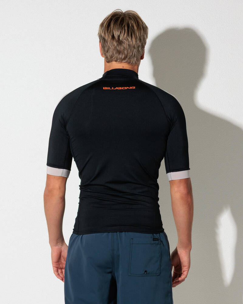 Billabong Spec Panel Short Sleeve Rash Vest for Mens
