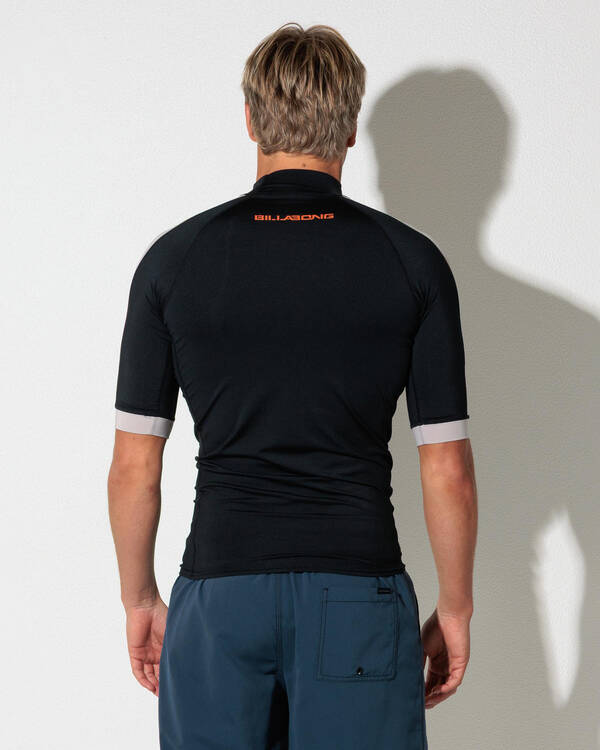 Billabong Spec Panel Short Sleeve Rash Vest for Mens