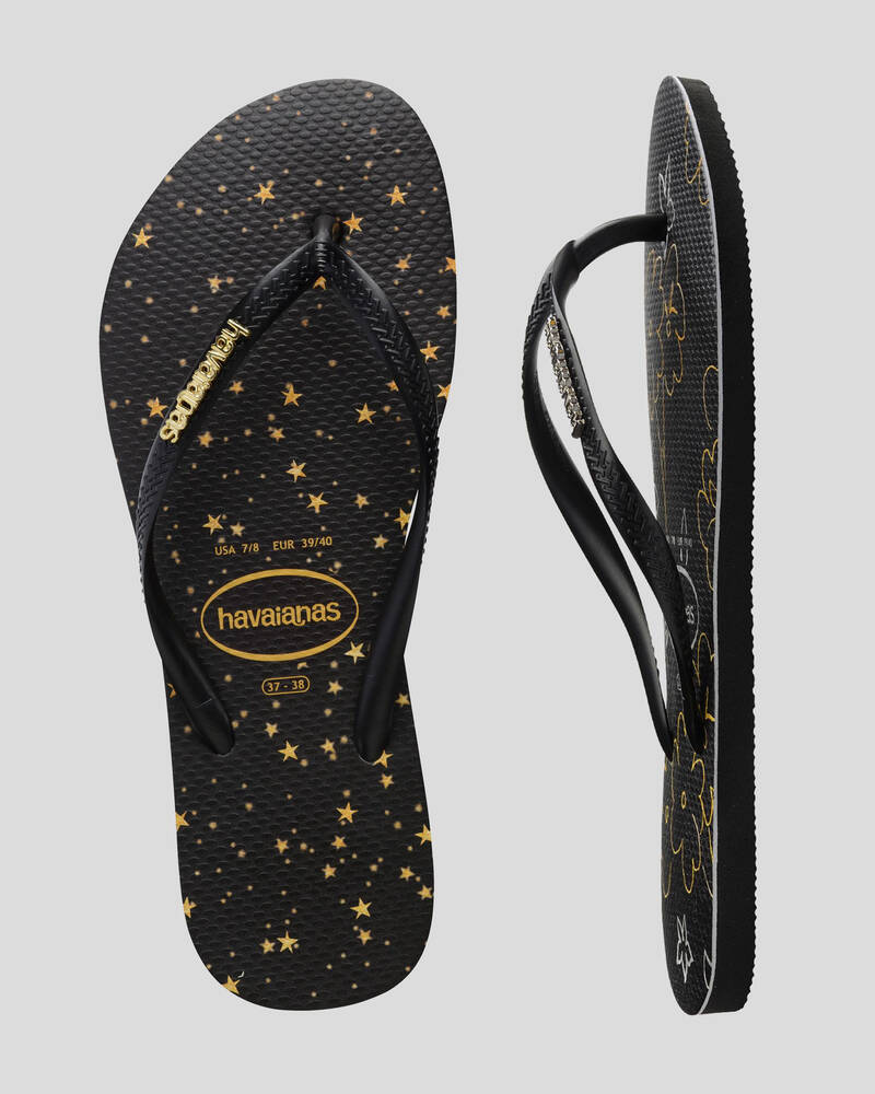 Havaianas Slim Metal Logo Thongs for Womens