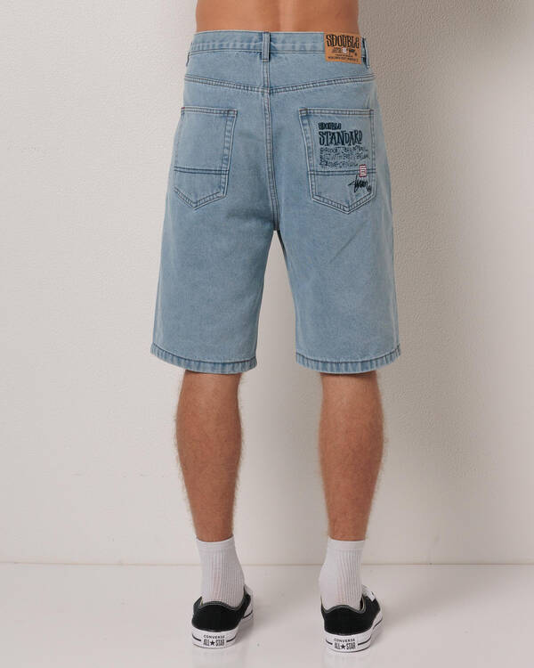 S-Double Embroidered 5 Pocket Shorts for Mens