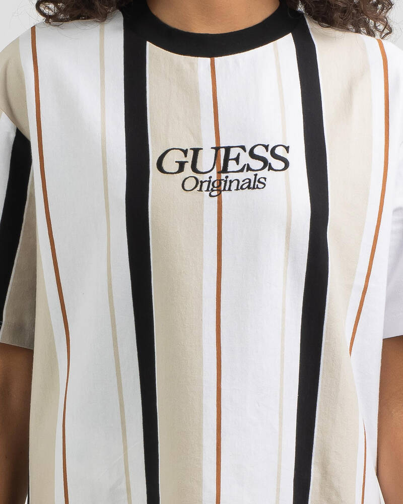GUESS Jake Stripe T-Shirt for Womens