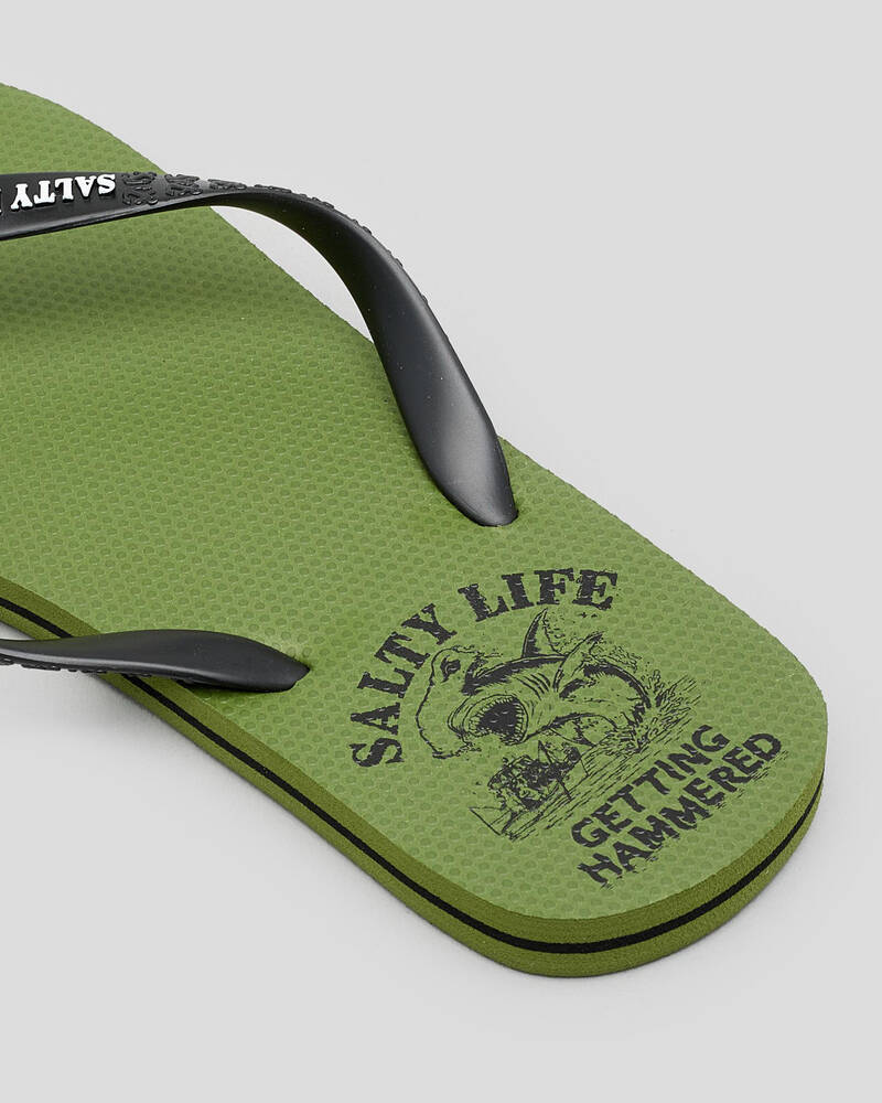 Salty Life Hammered Thongs for Mens