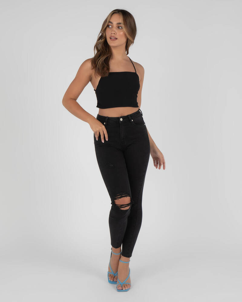Black Palms The Mid Skinny Jeans for Womens
