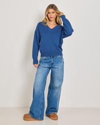 Ava And Ever Hopkins V Neck Knit Jumper for Womens image number null