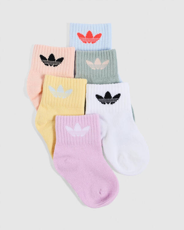 adidas Toddlers' Socks 6 Pack for Unisex