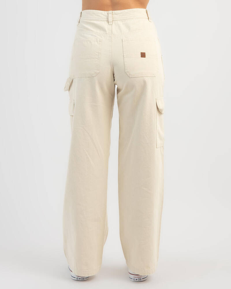 Shop Roxy Lefty Cargo Pants In Natural - Fast Shipping & Easy Returns ...