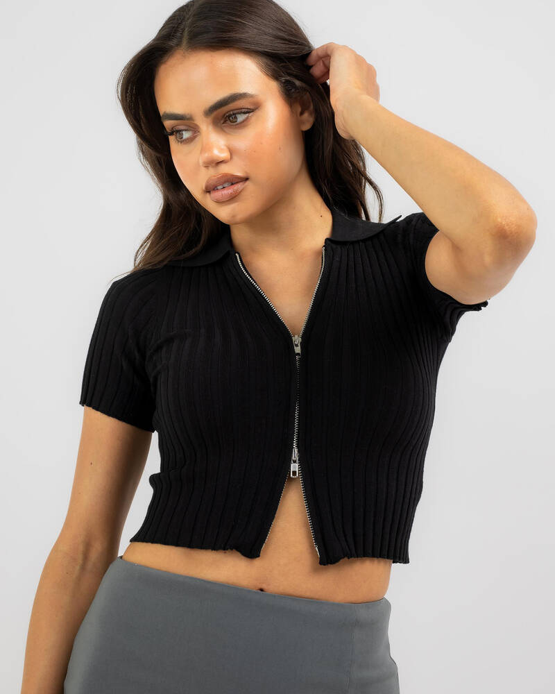 Ava And Ever Nerd Knit Top for Womens