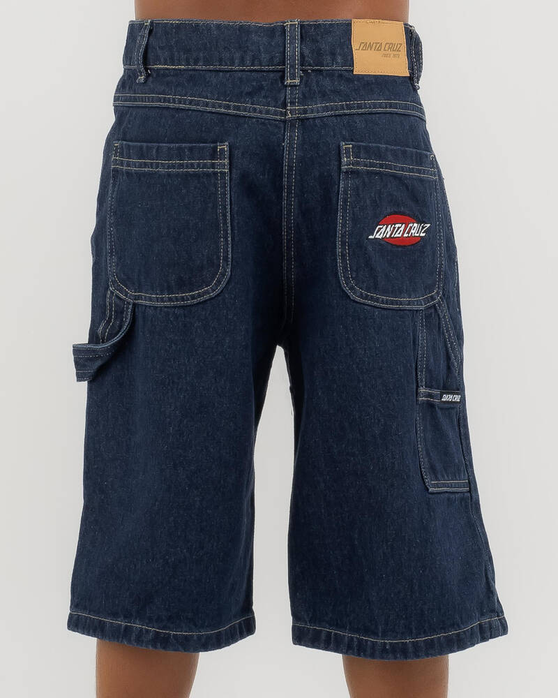 Santa Cruz Boys' Oval Strip Carpenter Shorts for Mens