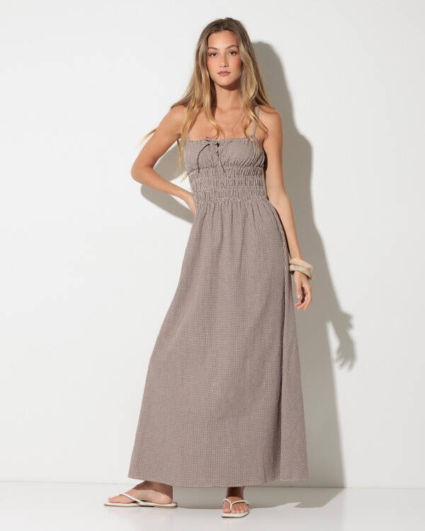 London Check Midi Dress