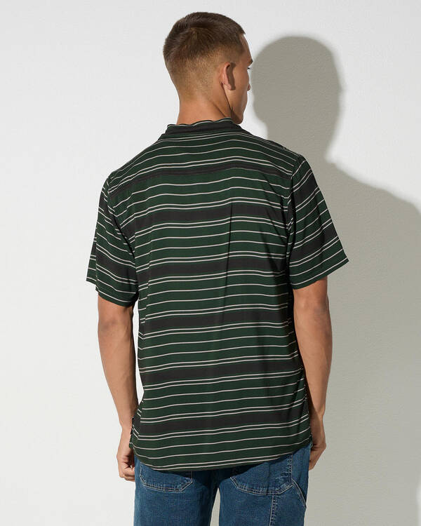 The Mad Hueys Hueys Stripe Short Sleeve Shirt for Mens