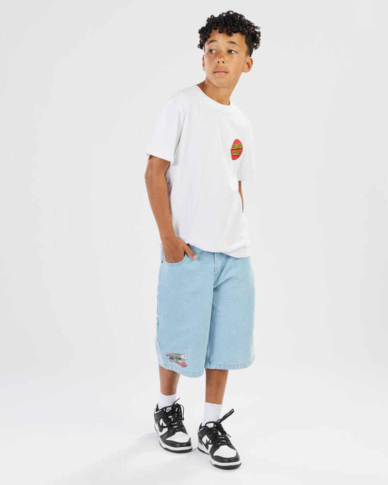 Santa Cruz Boys' Meek OG Slasher Denim Shorts for Mens