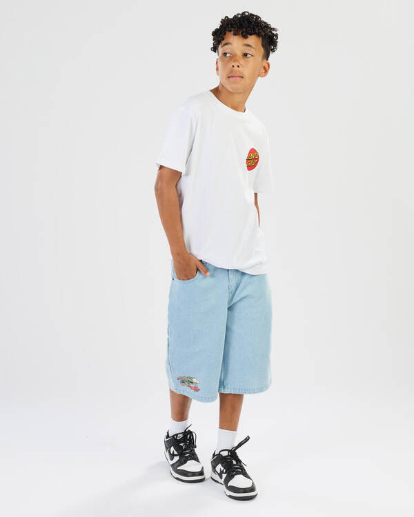 Santa Cruz Boys' Meek OG Slasher Denim Shorts for Mens
