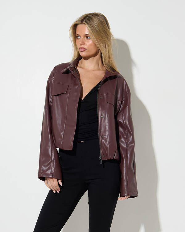 Ava And Ever Obsession Faux Leather Jacket for Womens
