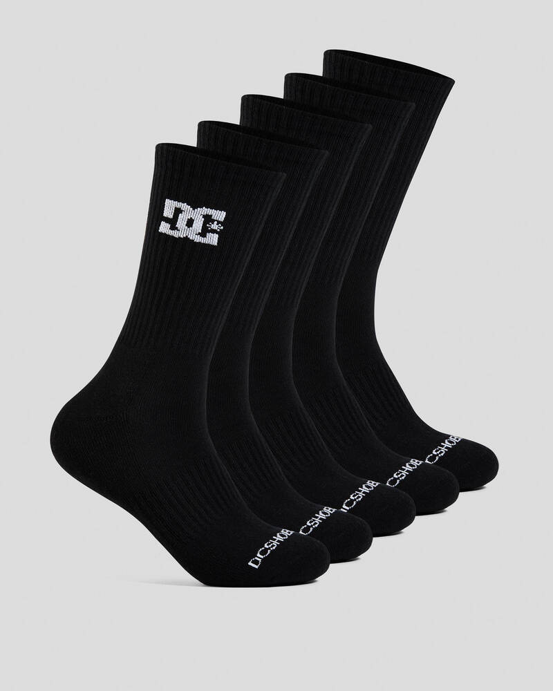 DC Shoes Crew Socks 5 Pack for Mens