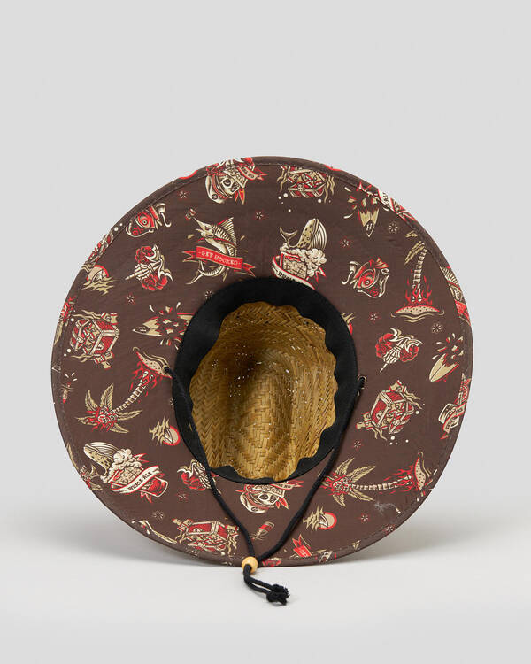 The Mad Hueys Hueys Tattoo Straw Hat for Mens