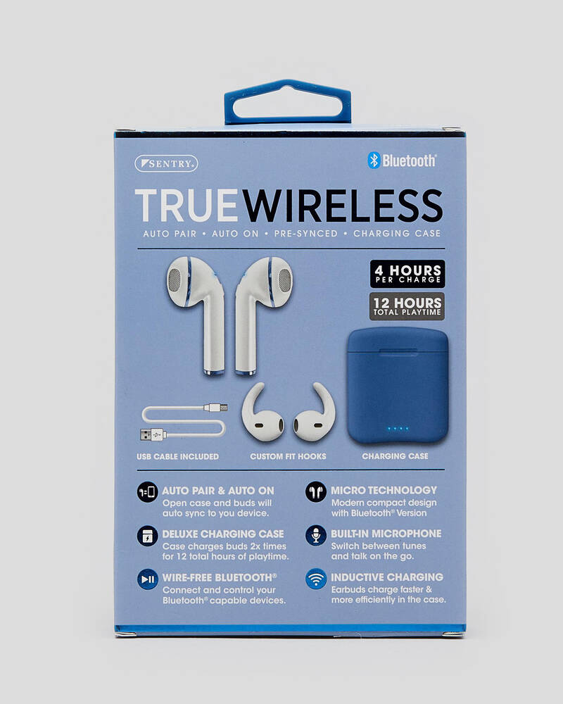 Sentry True Wireless Ear Buds & Charging Case for Mens