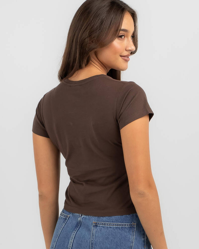 Afends Alohaz Cropped Baby Tee for Womens