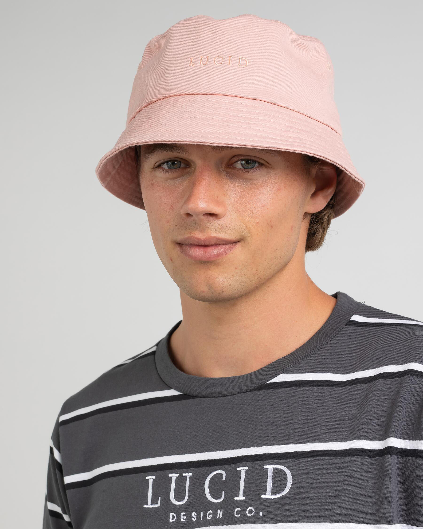 Lucid Tinted Bucket Hat In Washed Pink 