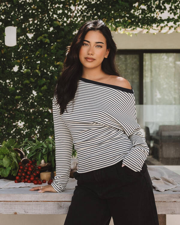 Arie Stripe Longsleeve Top