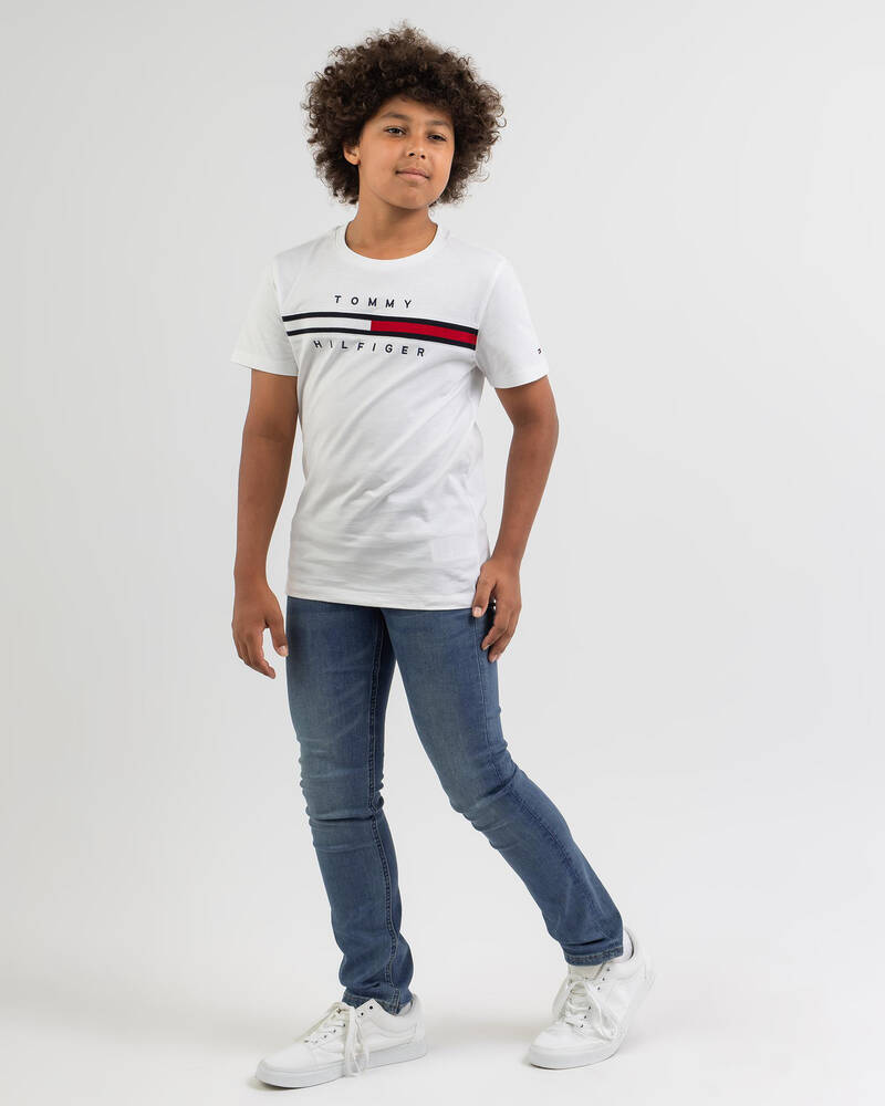 Tommy Hilfiger Boys' Flag Rib Insert T-Shirt for Mens image number null