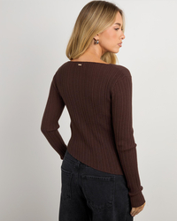 Ava And Ever Aaliyah Rib Knit Top for Womens image number null