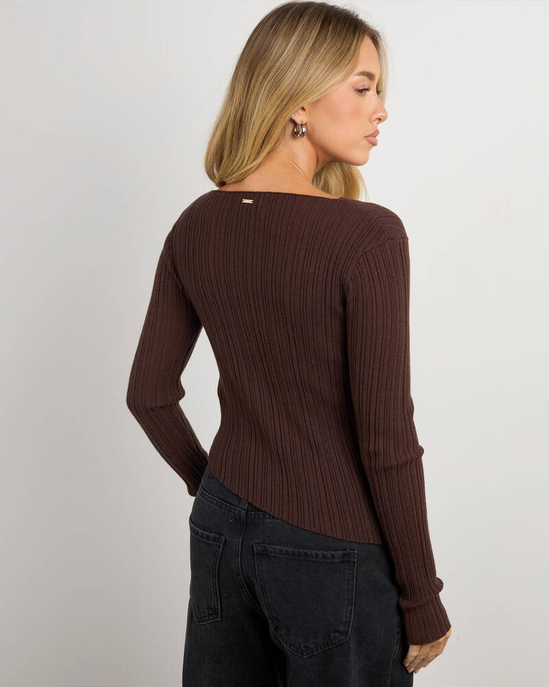 Ava And Ever Aaliyah Rib Knit Top for Womens