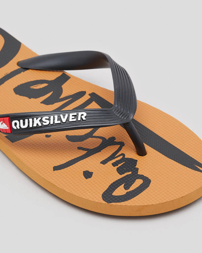 Quiksilver Mens' Molokai Natas Thongs In Light Tan - Fast Shipping ...
