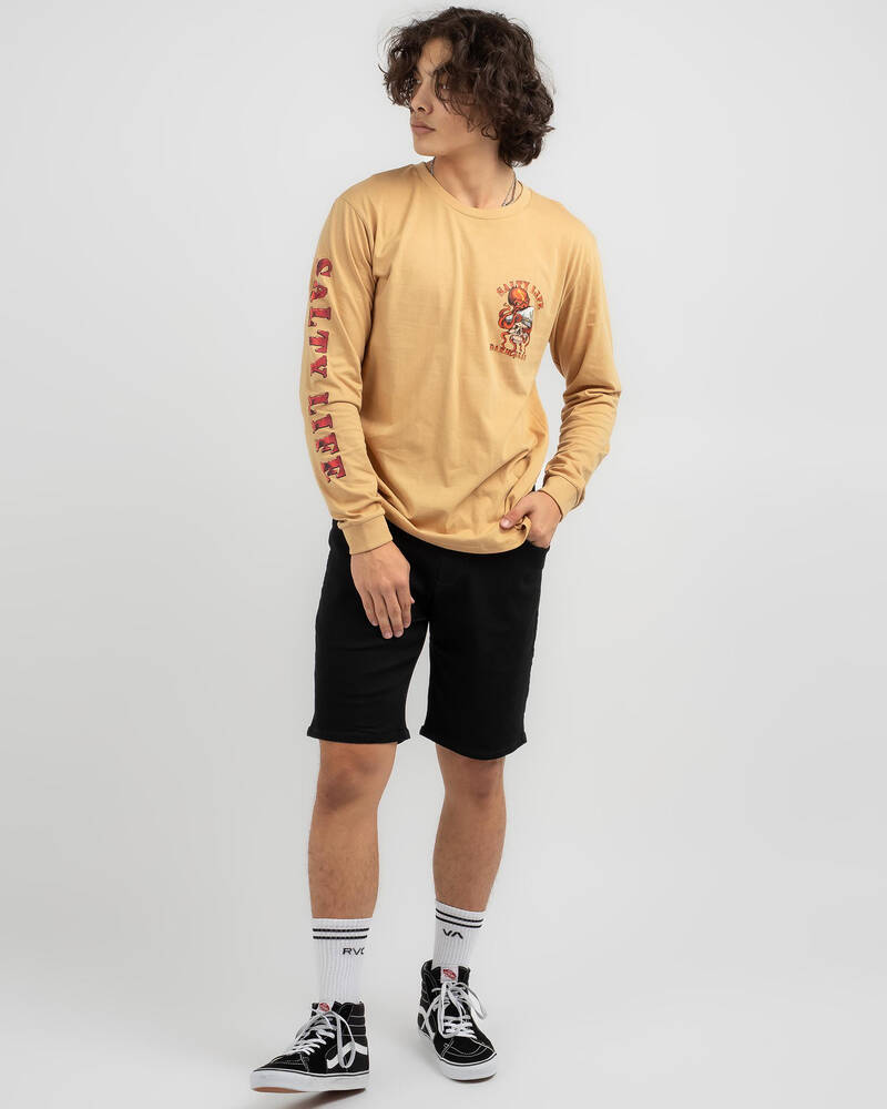 Salty Life Abyss Long Sleeve T-Shirt for Mens