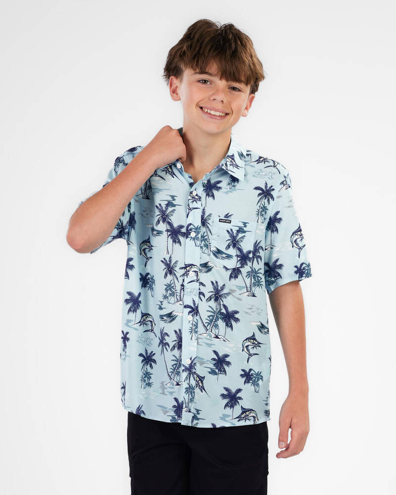 Salty Life Boys' Tidal Wave Short Sleeve Shirt for Mens
