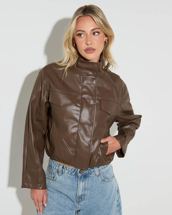 Ava And Ever Obsession Faux Leather Jacket for Womens