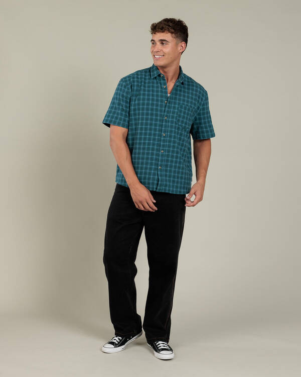 Lucid Gridline Short Sleeve Shirt for Mens