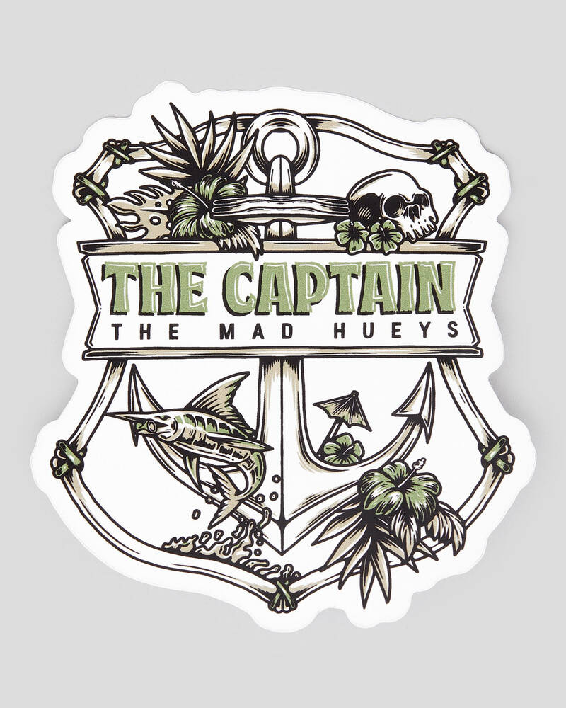 The Mad Hueys Tropic Captain Sticker for Mens